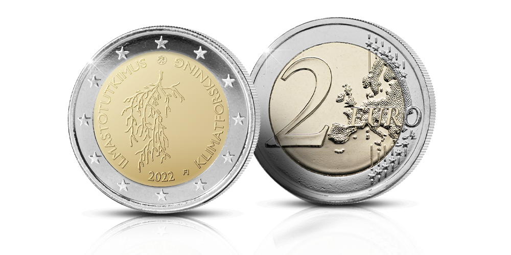 Finnish 2euro commemorative coin Climate research in Finland €2