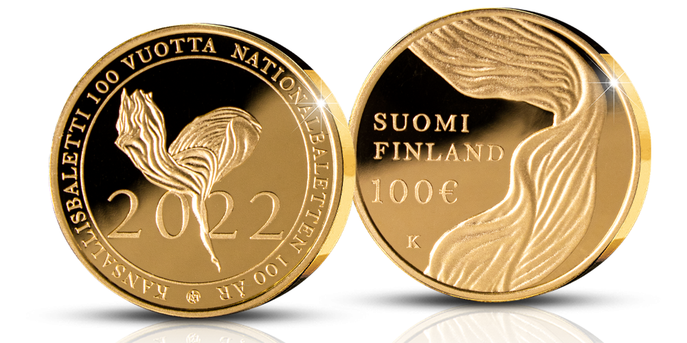 A gold coin to commemorate the Finnish National Ballet