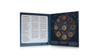 The North Star coin set, packed in a stylish folder, includes all Finnish circulation coins of the year 2020