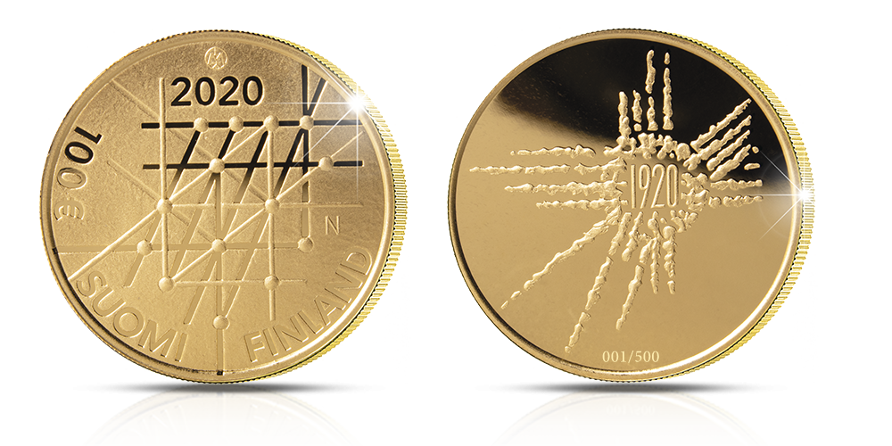 University of Turku 100 years 100 € gold coin