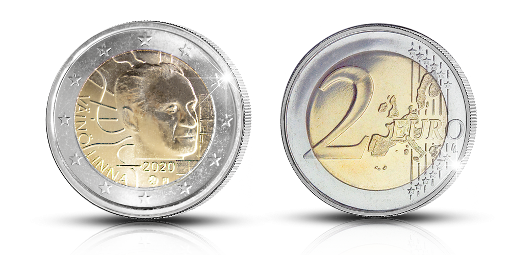 Väinö Linna 100 vuotta special two euro coin